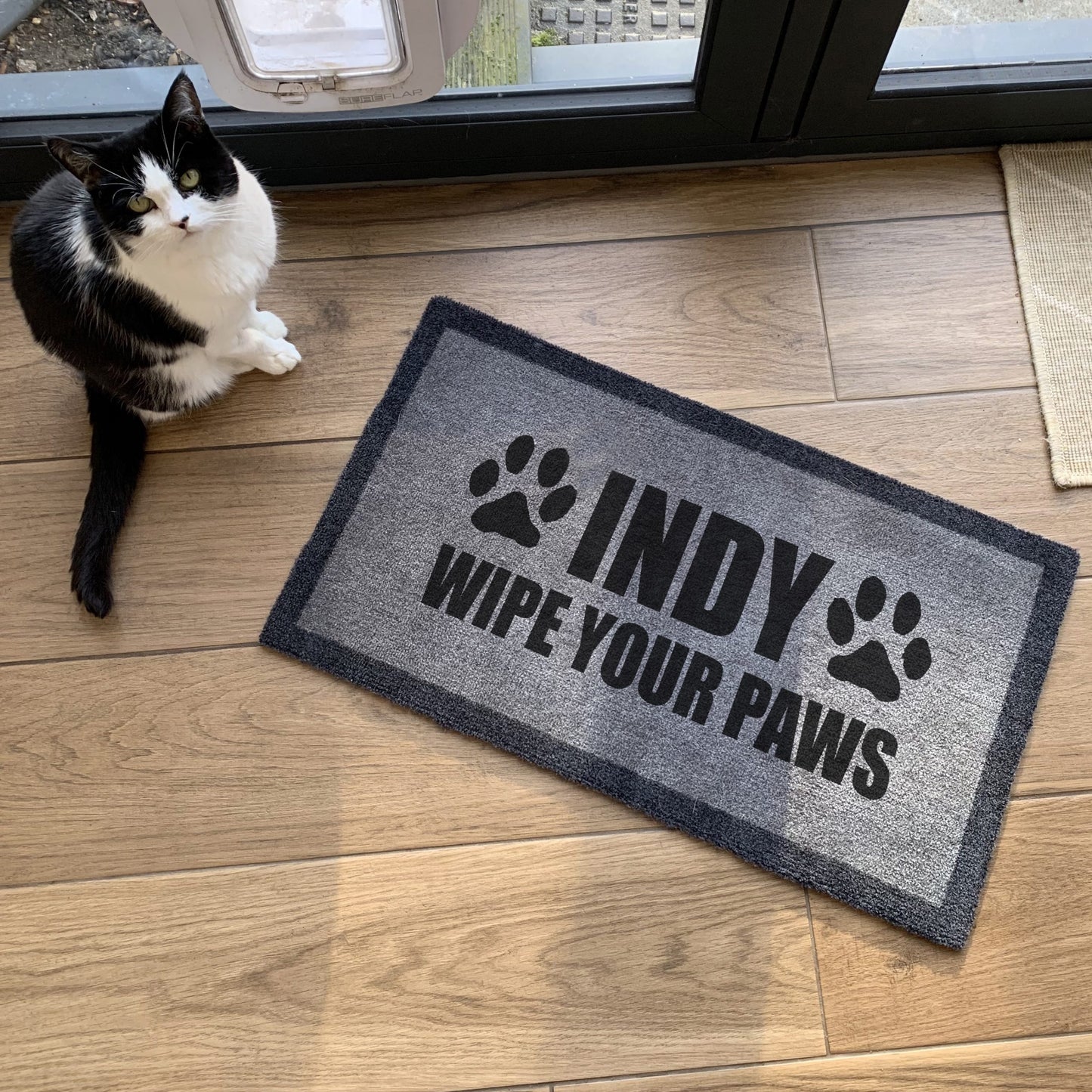 ‘Wipe Your Paws’ Personalised Internal Pet Doormat