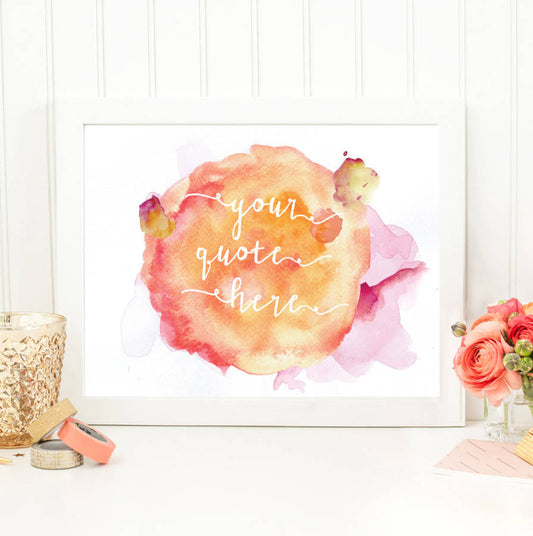 Bespoke Watercolour Quote