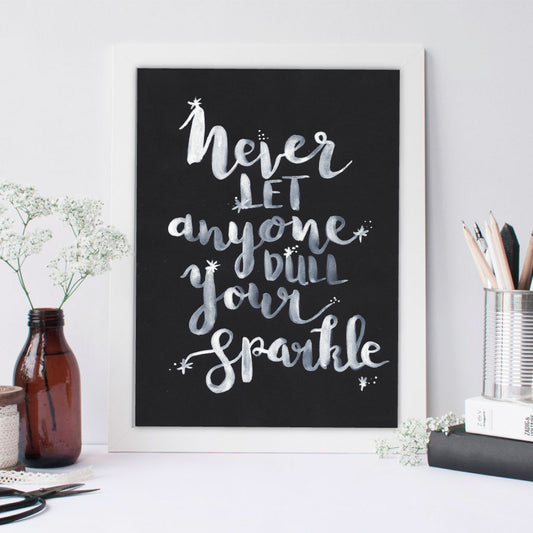‘Never Let Anyone Dull Your Sparkle’ print